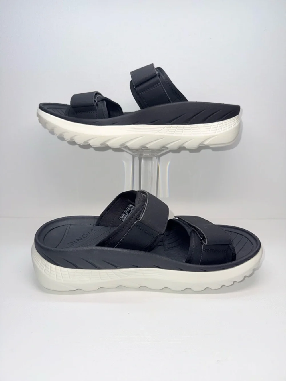 VIONIC UNISEX RENEWAL SLIDE SANDALS BLACK M-8.5. W-10